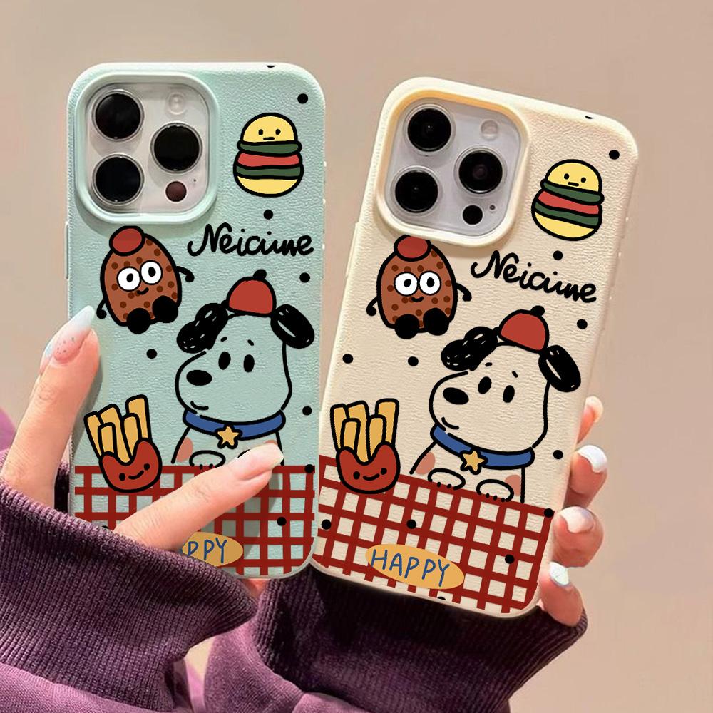 Phone Case for iPhone 11 13 Case iPhone 12 14 15 16 Pro Max 12 Pro 15 Plus 16 Pro Leather Painted Waterproof Drop-proof and Wear-resistant Cartoon