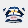 Niche Cute Pig Ears Splicing Knitted Hat Men's and Women's Trend Contrasting Color Sticker Wool Thermal Hat