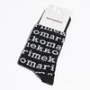 Marimekko Women's KASVAA Logo Pattern Socks, Black, 90981 090981 901 3739, Scandinavian Design [Parallel Import]
