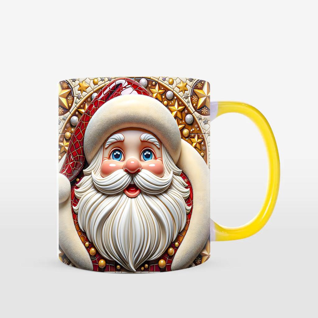 3D Christmas Christmas Santa Claus Ceramic Coffee Mug 2024 Water Cup