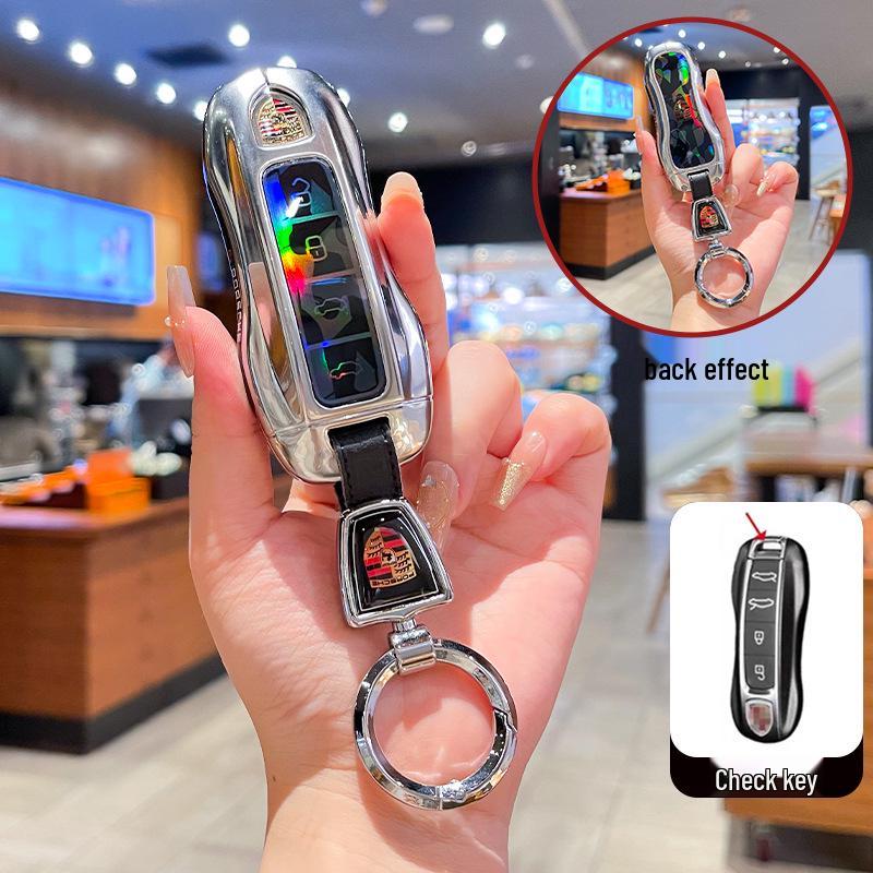 Compatible with Porsche Macan New Energy Key Case 2024/2025 Macan4 Jinchi EV Metal Shell