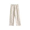 Retro Bear Print Pants Children's Summer New High-waisted Straight Mopping Loose Casual Wide-leg Trousers