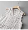 Men's Loose-Fit Japanese Style Linen-Cotton Vest - Trendy, Casual V-Neck Sleeveless Top In Plus Size
