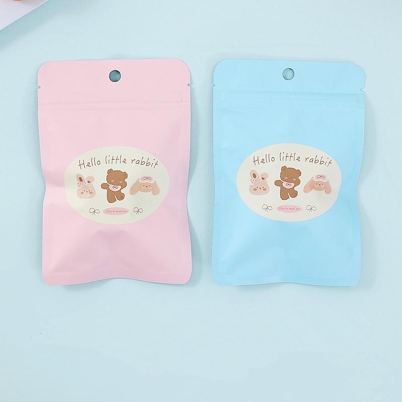 10Pcs Cartoon Cartoon Candy Cookies Self Sealing Storage Bag Creative Snack Doll Toy Blind Box Bag Lucky Gift Bag Surprise Gift