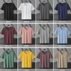 Men's Slim Fit Solid Color Short-Sleeve T-Shirt, Round Neck, Black/White Trend