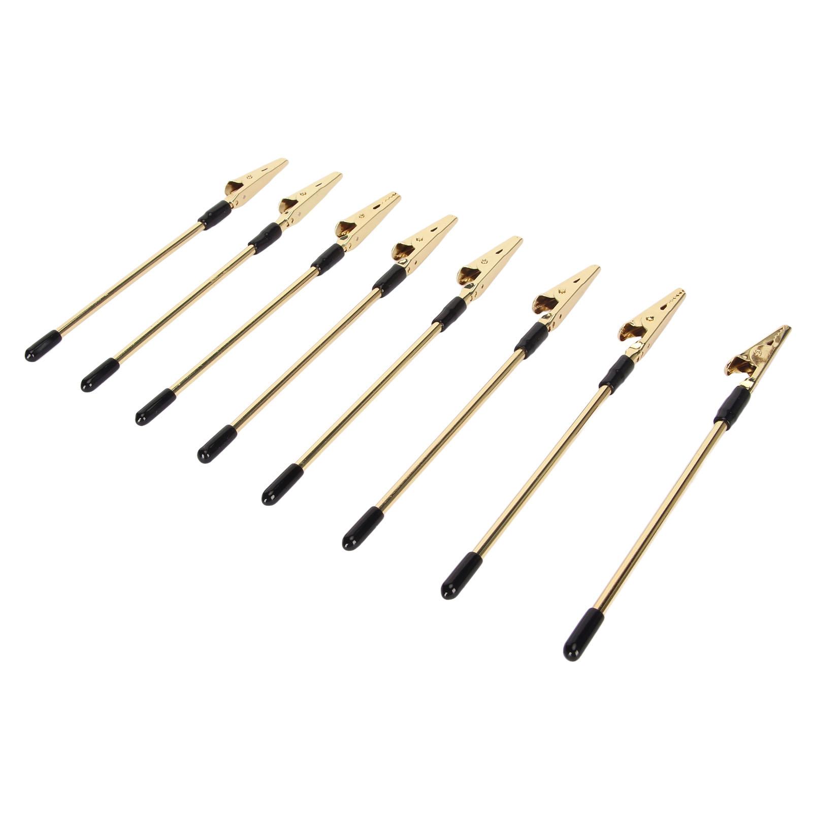 

10 шт. металлических зажимов для заметок золотого цвета с гальваническим покрытием, безопасный, легкий, с сильным зажимом, держатель для именных карточек