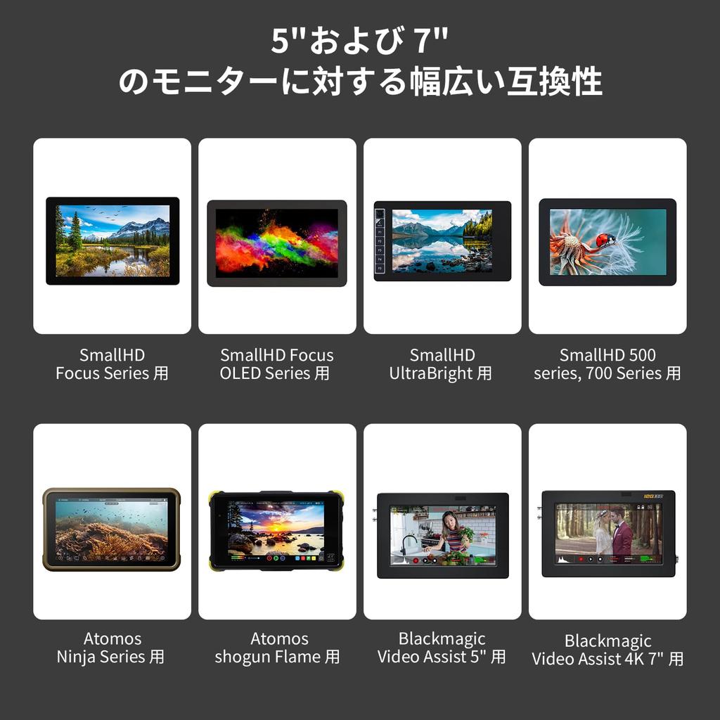 SMALLRIG Camera Monitor Mount with Integrated NATO Tilt Monitor Maximum Payload of H21 Quick-Release Rail, 360° Rotation, 160° Adjustment, Camera/NATO