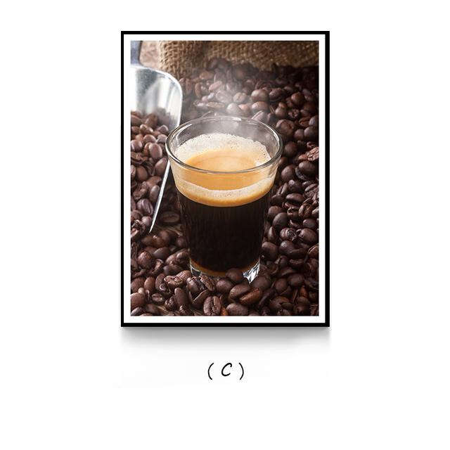 Nordic Coffee Theme Photography Canvas Posters Print Modern Wall Art Pictures For Living Room Dinning Room Cafe Office Aisle