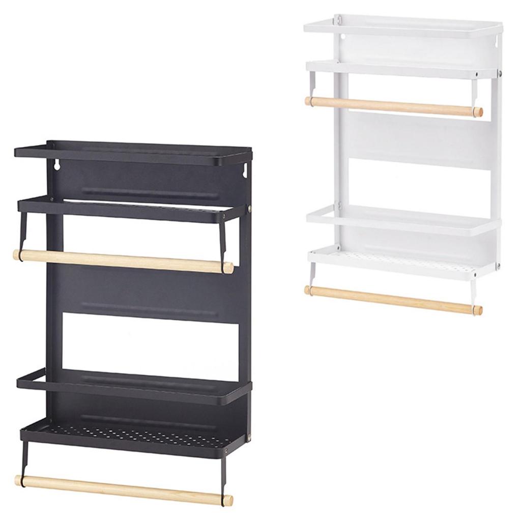 Magnetic Spice Rack Hanging Organizer Multipurpose Sturdy Metal Kitchen Storage Shelf for Jars