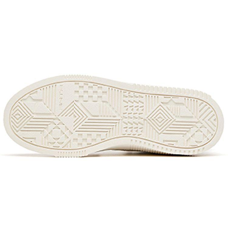 Anta Lifestyle Series Trendy Casual High-Top Skate Shoes Women Sneakers White Yellow Blue 922048012-4