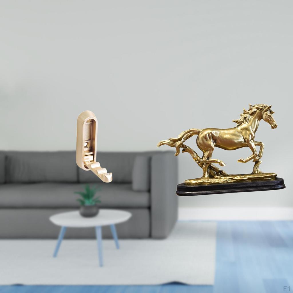 Folding Sculpture Wall Hook Figurine Organizer Artwork Coat Hanger Collectible Art Ornament Horse