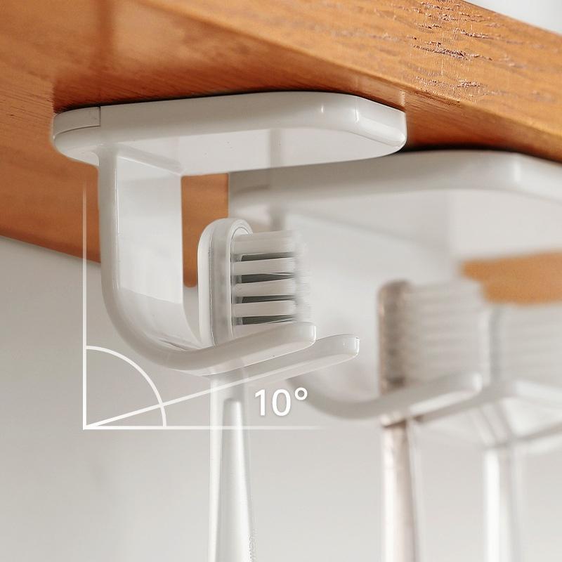 Toothbrush Storage Rack Under The Seamless Mirror Cabinet No Need For Punching And Pasting Wall Mounted Rack Toothbrush Holder