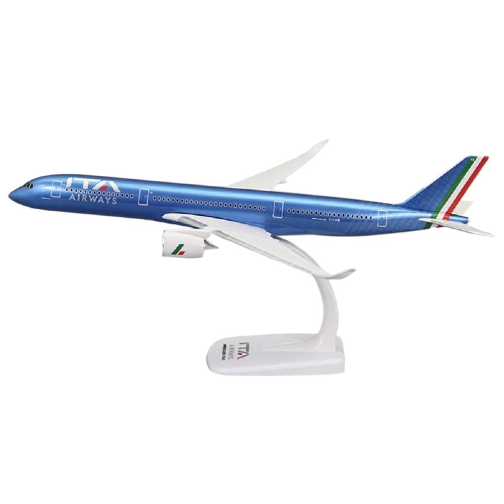 

1/200 Scale Toy Airplane A350-900 Italy ITA Airline Aircraft Model Toy Planes Plastic ABS Assembly Plane Toy for Collection синий