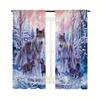 Snow Wolf Forest Patterned Printed Curtains Pole Bag Home Decoration Room Curtain Made Of Polyester