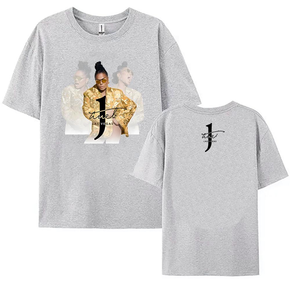 

Las Vegas Tour 2025 Janet Jackson Tshirt Cotton Summer Oneck Female Tshirts High Quality Casual Grunge T Shirt for Women Unisex 4XL
