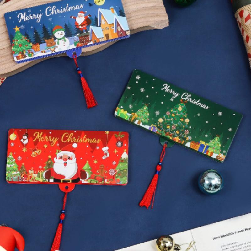 Babbo Natale di Natale Biglietto Pieghevole Banconota Buon Natale Decorazione 2025 Navidad Natal Albero di Natale Porta Soldi Biglietto Capodanno 2026