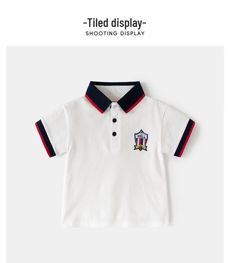 Kurzarm-Poloshirt für Jungen - Sommer-Baby-T-Shirt 2026 für kleine Jungen