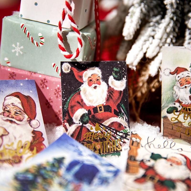 Mr. Paper, Winter Town Christmas Tree Theme Sticker Book, Scrapbook, Phone Case Christmas Party Decoration Stickers, 30 Pcs/book