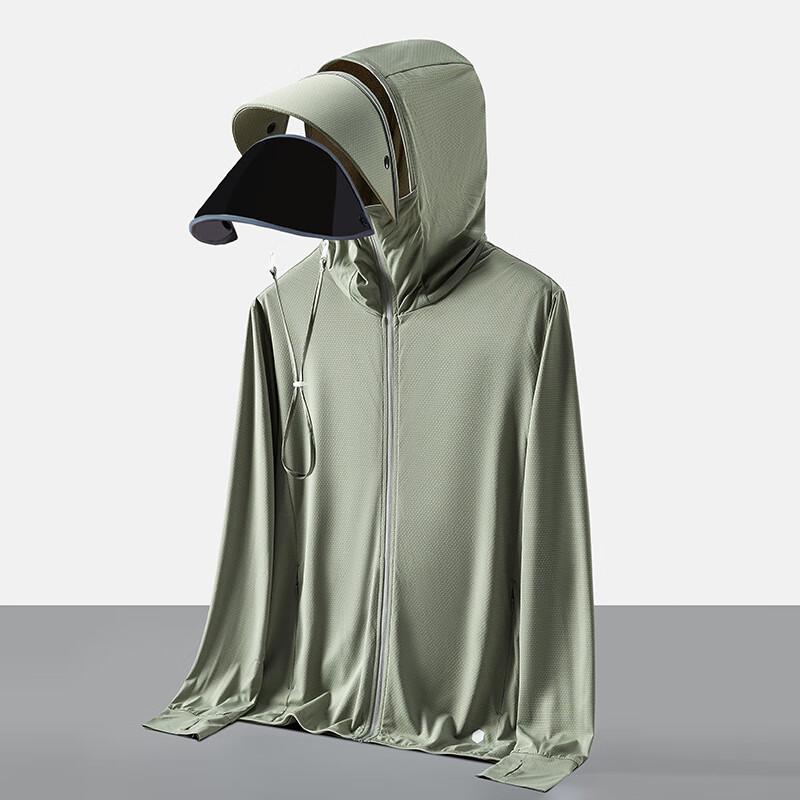 Milings Summer Unisex UPF40+ Detachable Brim Sun Protection Top