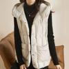 Dames Lichtgewicht Hooded Dons Bodywarmer Slim Fit Casual Bovenkleding Winter Warm Puffer Gilet