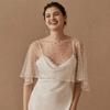 Front Short Long Back Evening Dresses Scarves Pearl Mesh Scarf  Ladies/Girls