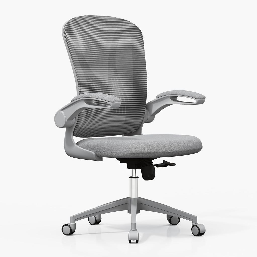 Office Desk Ergonomic No Tires Lumbar Support Protects Your Lower Mesh and Breathable Computer Compact Lift 360 Degree Rotating Work Silent PU Chair,