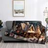 Home Decoration Plush Throw Sofa Blanket Bedspread Bed Fluffy Soft Blankets Decor Plaid Modern Halloween Merry Christmas Winter