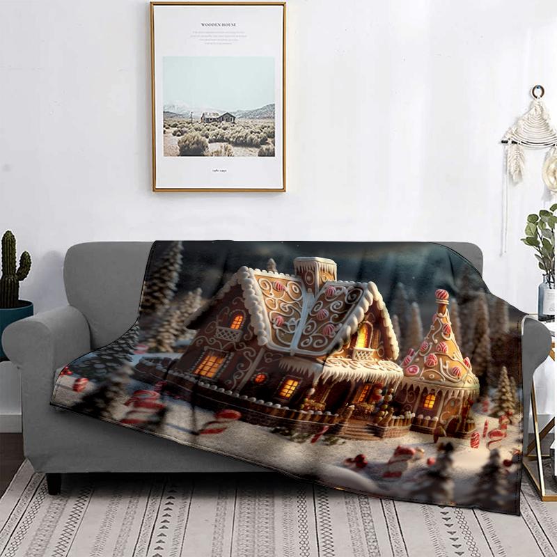 Home Decoration Plush Throw Sofa Blanket Bedspread Bed Fluffy Soft Blankets Decor Plaid Modern Halloween Merry Christmas Winter