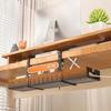 Adjustable Length Under Desk Wire Management Rack Easy Installation Desktop Cable Shelf for Electronics and Power Strips