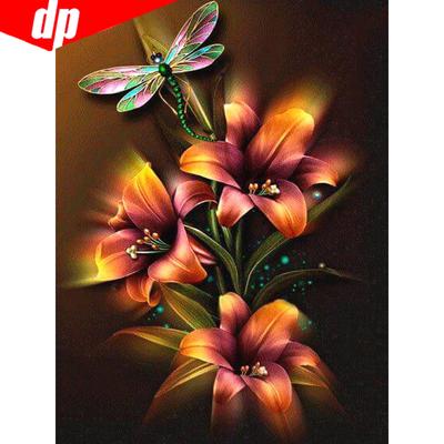 Pittura Diamante 5D Fai da Te Tondo Completo Fiori E Farfalle Strass Immagini Ricamo