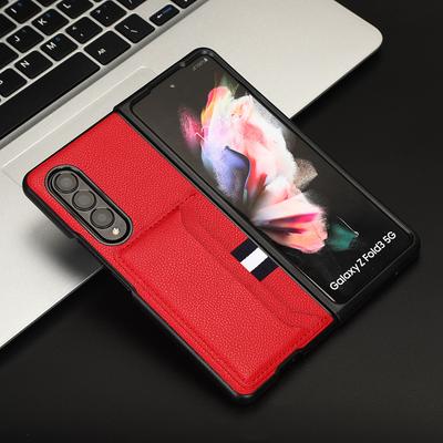 Pohodlné módní kožené pouzdro s přihrádkou na karty pro Samsung Galaxy Z Fold 4 5g Fold3 Fold 2 3 Fold4 Fold2 nárazuvzdorné matné pouzdro