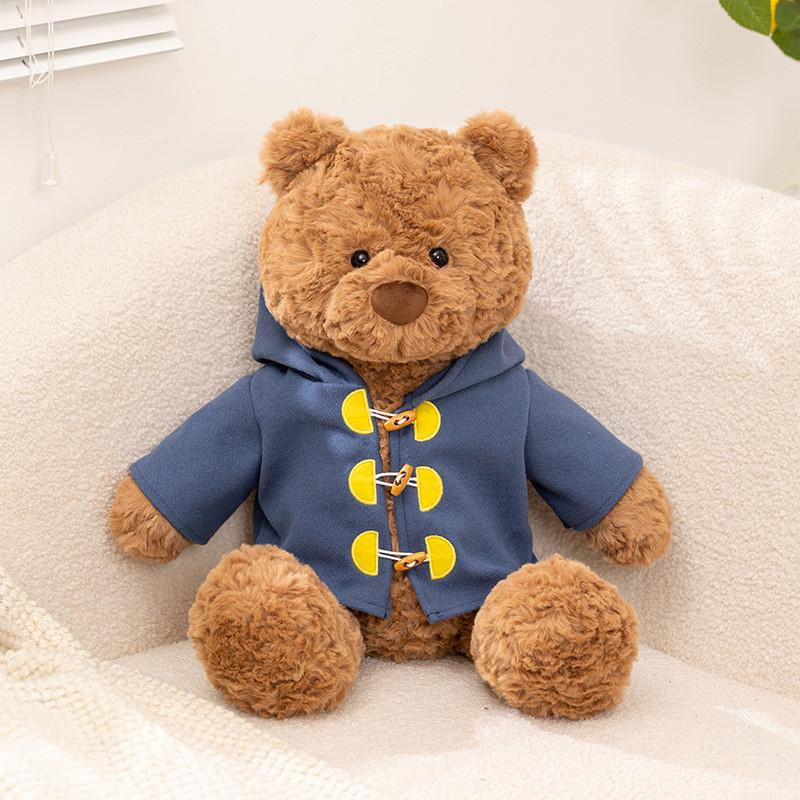 

Teddy Bear Plush Toy For Kids With Soft Short Pile Fabric And Sleep Comfort Scenarios синий