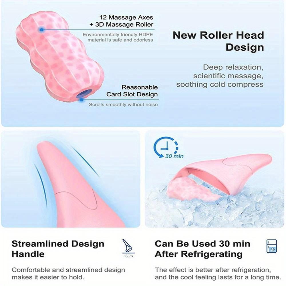 Travel Ice Roller for Face & Eye Cold Compress Massage Face Rollers For Puffiness Face Massager Skin Care Tools Gift For Women