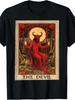 Vintage The Devil Tarot Card Graphic T-Shirt Gothic Occult Retro Tee