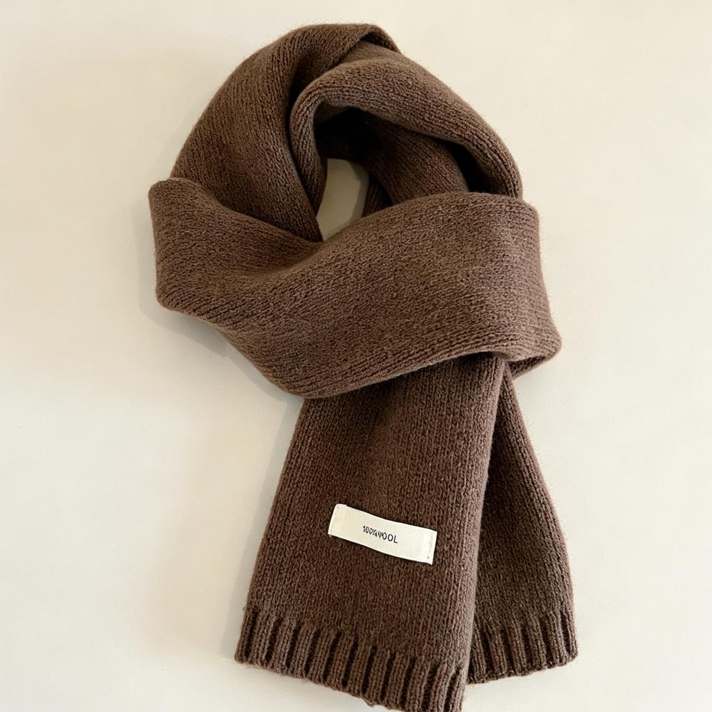 New High-quality 111 Pure Scarf Women's Winter Australian Warm Knitted Versatile Couple Red Scarf