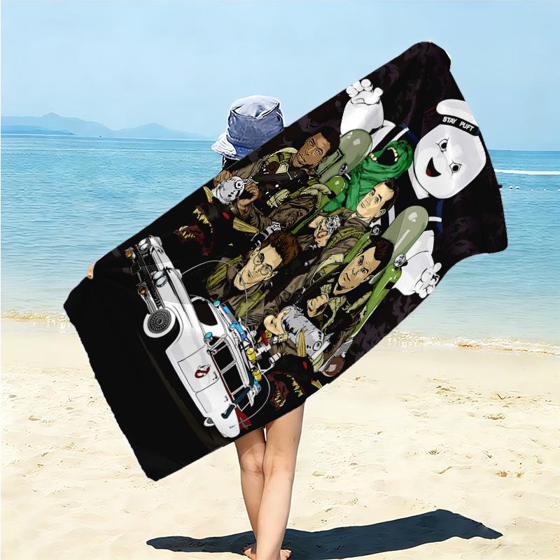 1Pc Ghostbusters Marshmallow Men Beach Towel Microfiber Beach Towel Thin Absorbent For Beach Swimming Yoga Bath Sports 0917147