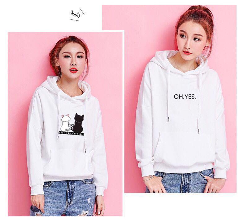 Women's 2026 Autumn Winter Korean Style Loose Hooded Sweatshirt - Plus Velvet, Versatile & Stylish Ladies' Top