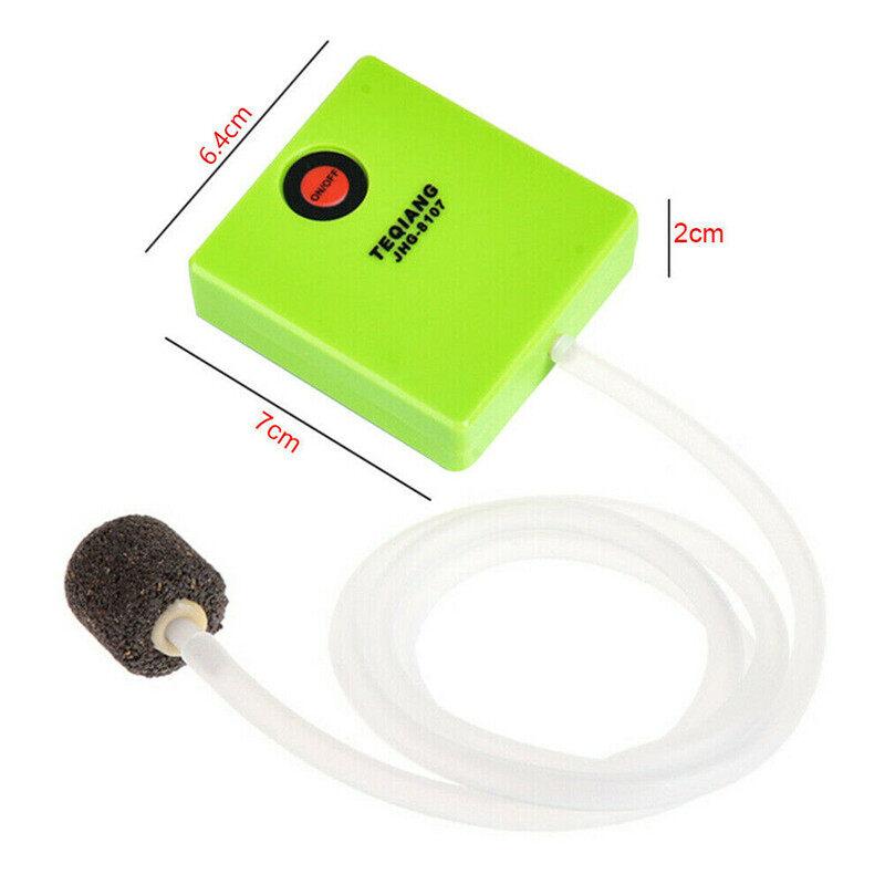 Oxygen Aerator Aquarium Air Pump Fish Tank Air Stone Battery Operated With Tube