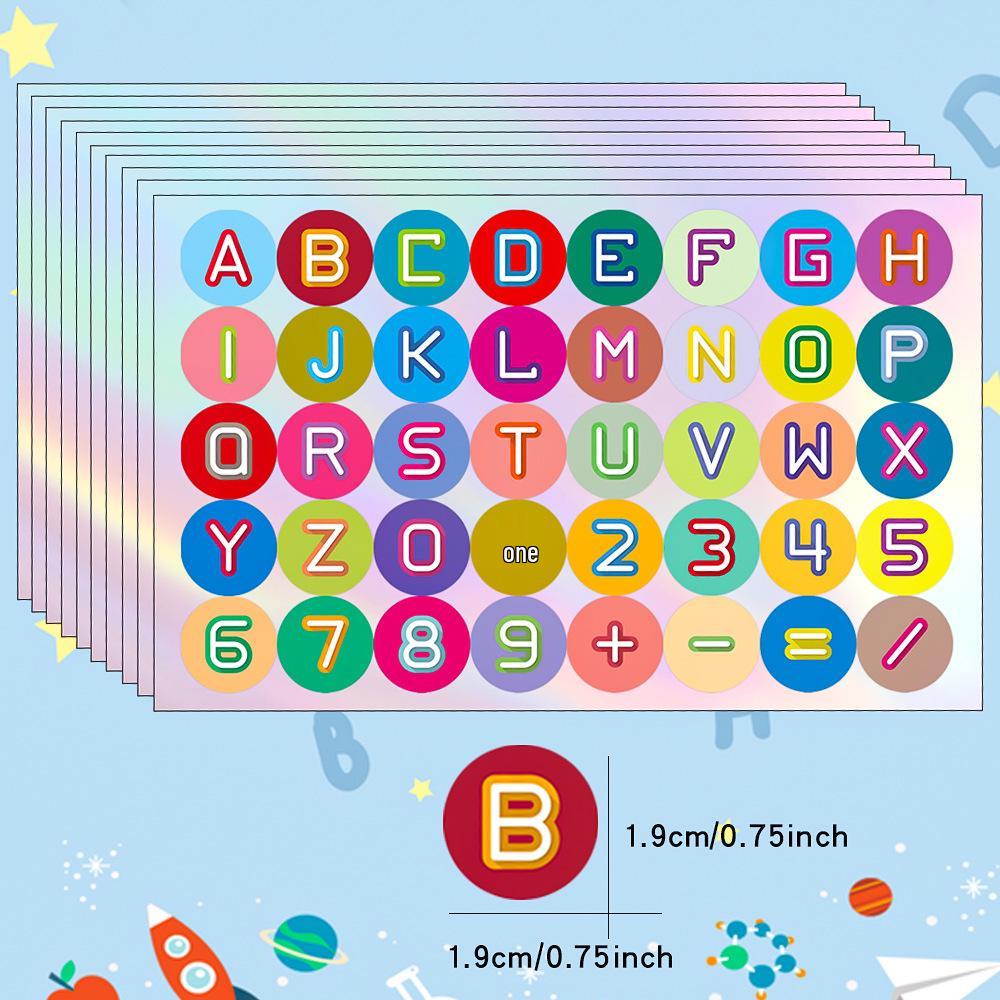 Waterproof Colorful Alphabet Stickers: European & American Home Décor, Personalized Toys & Stationery