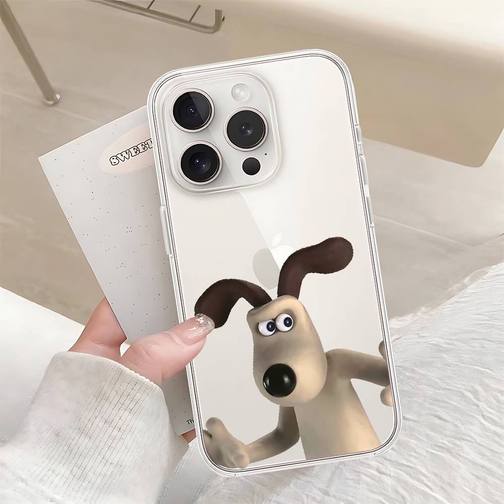 

Phone Case W-Wallacesy And G-Gromit For iPhone 17 16e 16 15 14 13 12 11 Mini Air Pro Max XSMax Plus Transparent Soft Back Cover iPhone XSMax