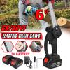 6 Inches One-handed Garden Logging Power Tool 3000W Mini Electric Chain Saw 98VF/68VF With 2Pcs Battery Woodworking Pruning ChainSaw