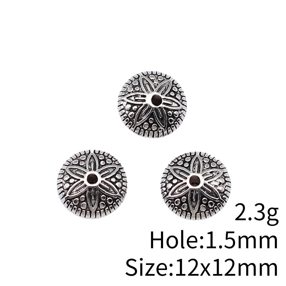Small Hole Alloy Spacer Beads Multi Pattern Antique Metal Loose Beads For DIY Jewelry Bracelet Making For