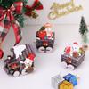 Resin Santa Claus Train Statue Cute Miniature Figurine Sculpture  Holiday