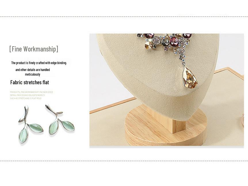 Digu Solid Wood Jewelry Display Stand for Rings, Necklaces, Earrings, and Pendants