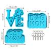 Silicone Glue Mold Set Dog Love Tag Molds for Epoxy Resin Pets Tag Molds for DIY Crafts Making or Homemade Crafts