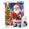 Christmas Santa Claus Holding Gift Pearl Painting Kit Handmade DIY Home Decoration Painting