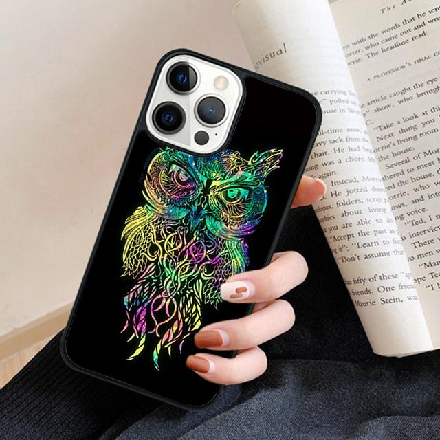 Owl Bird Clockwork Pretty Steampunk Phone Case Back Cover for iPhone 17 Air 16 15 14 13 11 12 Pro Max Plus Coque