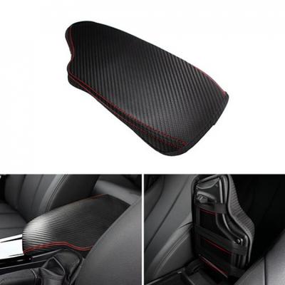 Carbon Fiber Leather+Red Center Armrest Cover For BMW 3 Series F30 2013-2018