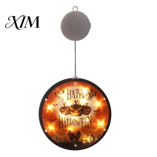 Battery Powered Ghost Light Halloween Window Decor Light, Pumpkin Fairy Hanging Lamp String Lantern for Party, Spooky Decoration, Festive Prop