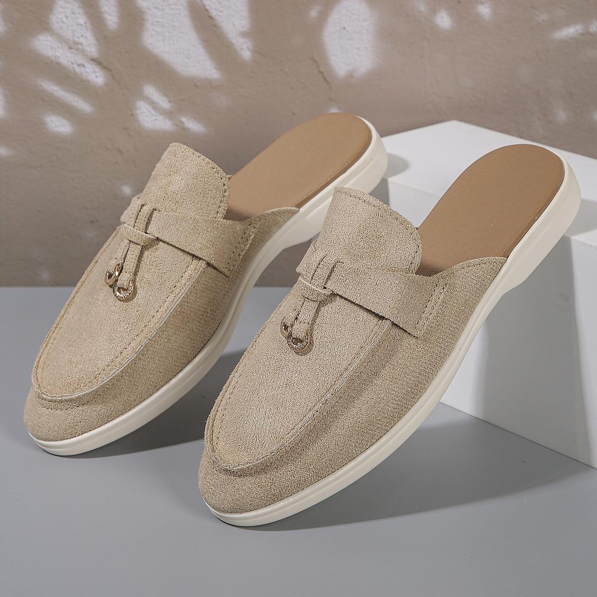 

Новые повседневные мюли на плоской подошве, лоферы с кисточками и замком, модная женская одинарная обувь, шлепанцы с металлической пряжкой, удобная обувь слип-он 41 хаки